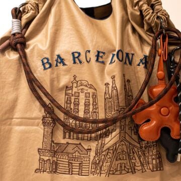 Orta Boy Günlük veya Plaj için Kadın Çantası 21-K Barcelona Bole (Kahve)