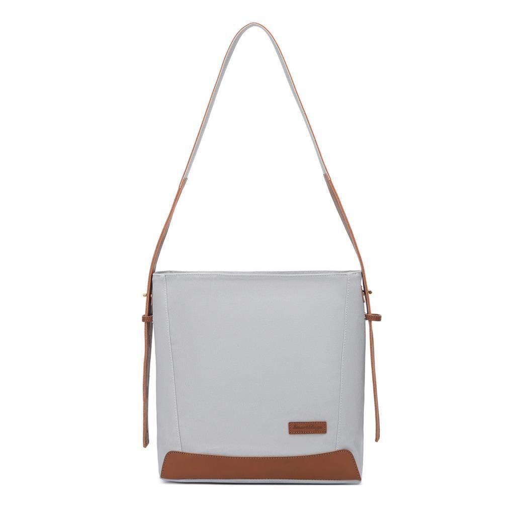 Kanvas Kumaş Kadın Omuz Çantası Smart Bags 1331 A.Gri