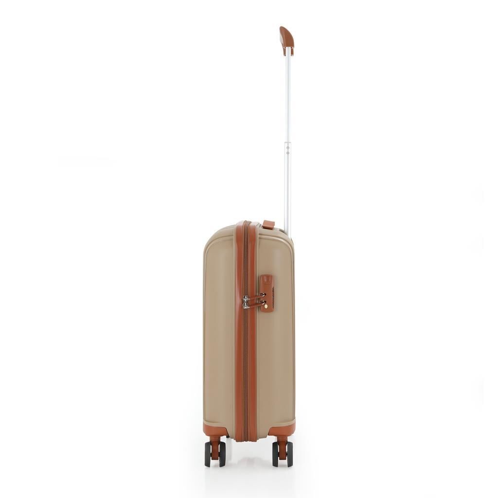 MÇS 3lü Set Kırılmaz Silikon Seyahat Valizi Bavulu V305 Şampanya/Kahve