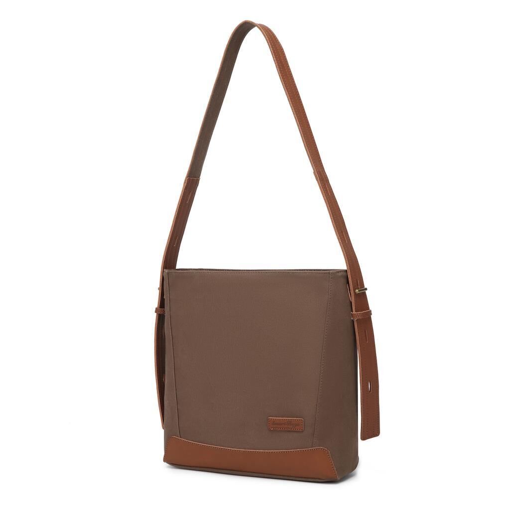Kanvas Kumaş Kadın Omuz Çantası Smart Bags 1331 A.Kahve