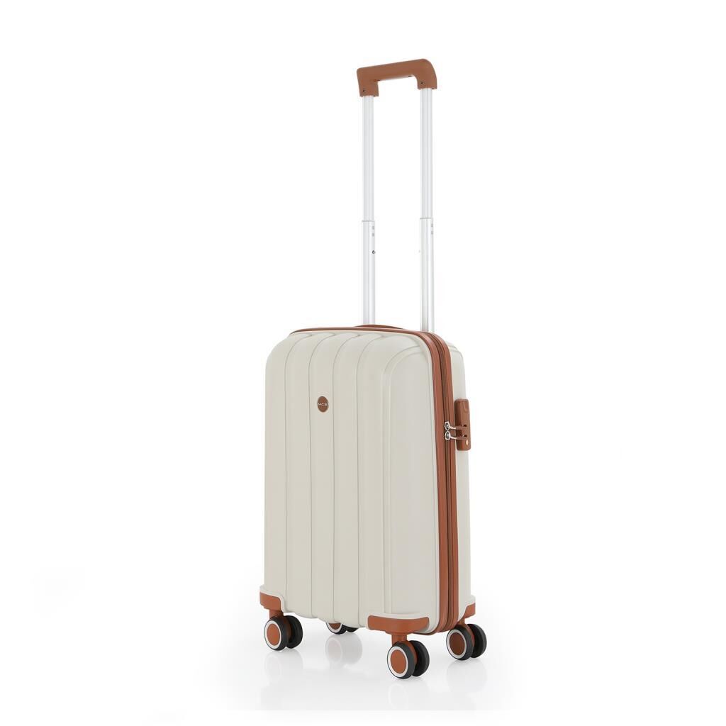 MÇS 3lü Set Kırılmaz Silikon Seyahat Valizi Bavulu V305 Kemik Kahve