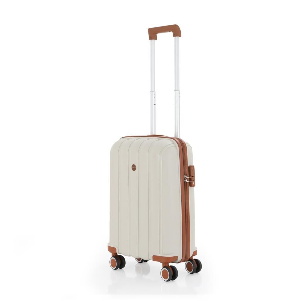 MÇS 3lü Set Kırılmaz Silikon Seyahat Valizi Bavulu V305 Kemik Kahve