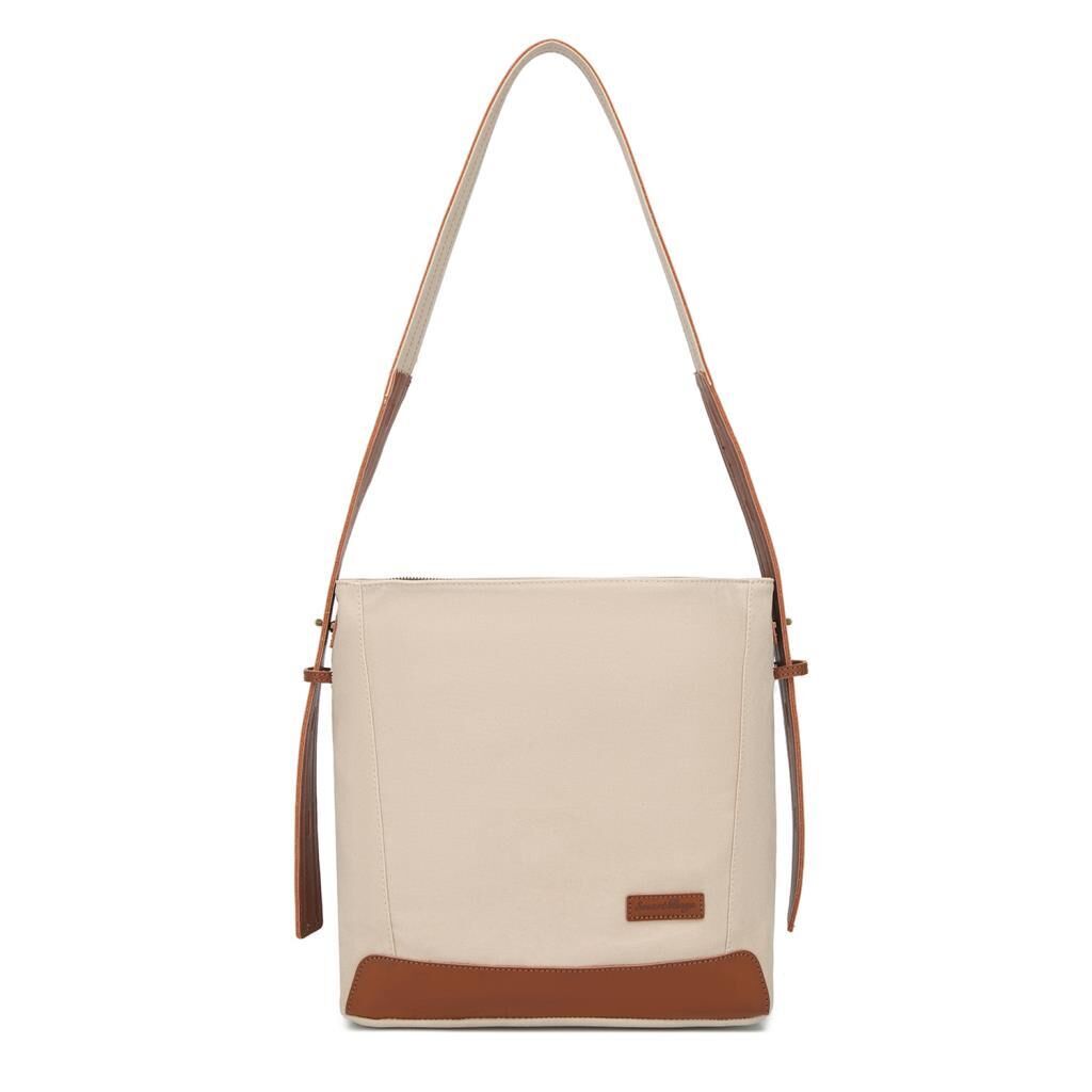 Kanvas Kumaş Kadın Omuz Çantası Smart Bags 1331 Bej