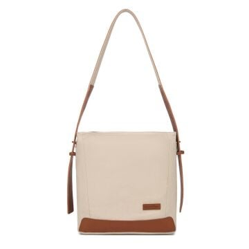 Kanvas Kumaş Kadın Omuz Çantası Smart Bags 1331 Bej