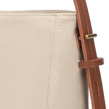 Kanvas Kumaş Kadın Omuz Çantası Smart Bags 1331 Bej