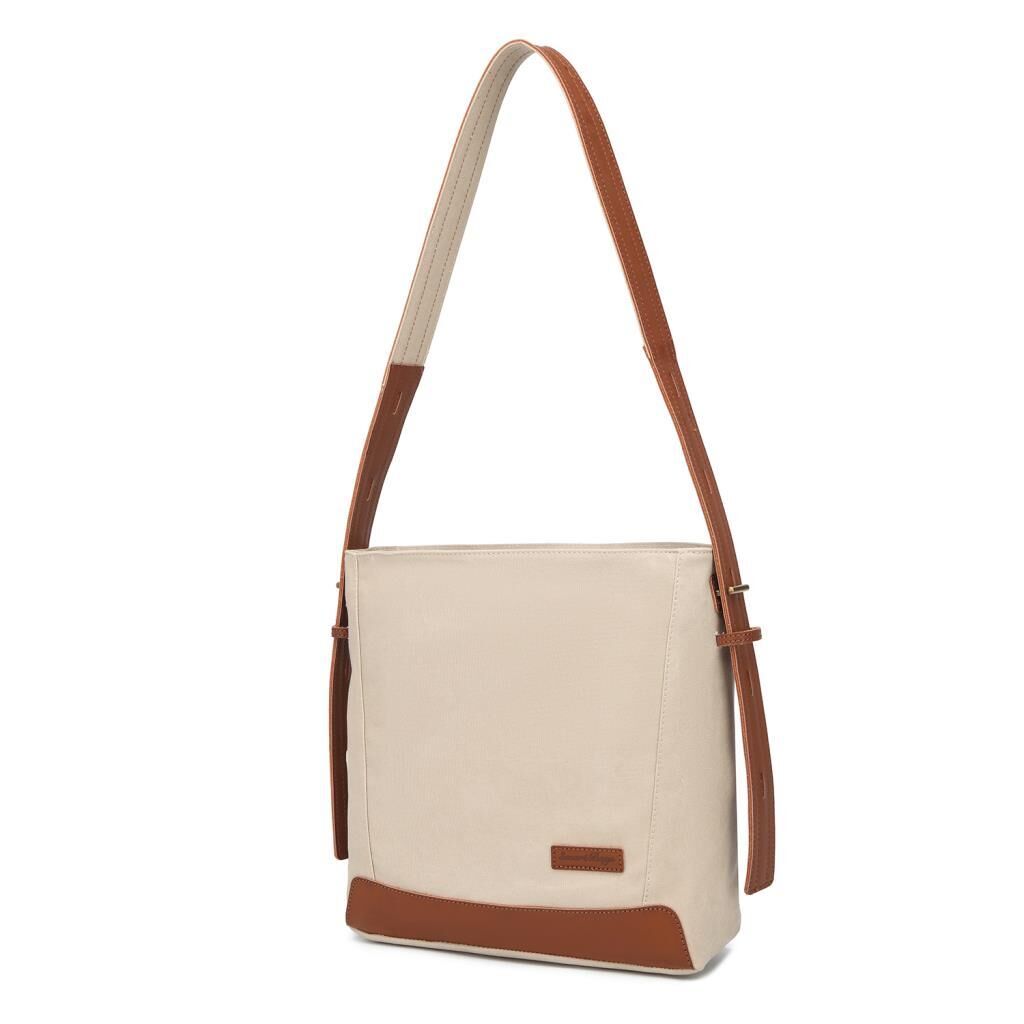 Kanvas Kumaş Kadın Omuz Çantası Smart Bags 1331 Bej