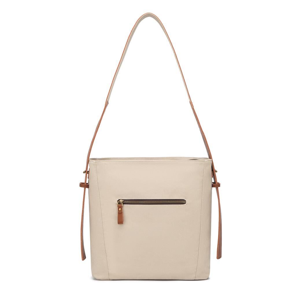 Kanvas Kumaş Kadın Omuz Çantası Smart Bags 1331 Bej