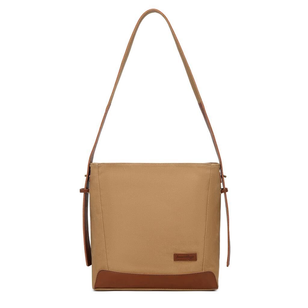 Kanvas Kumaş Kadın Omuz Çantası Smart Bags 1331 Camel