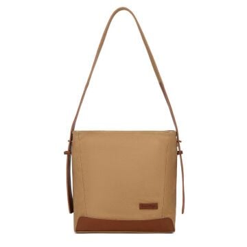 Kanvas Kumaş Kadın Omuz Çantası Smart Bags 1331 Camel