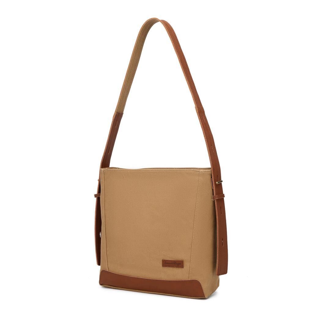 Kanvas Kumaş Kadın Omuz Çantası Smart Bags 1331 Camel