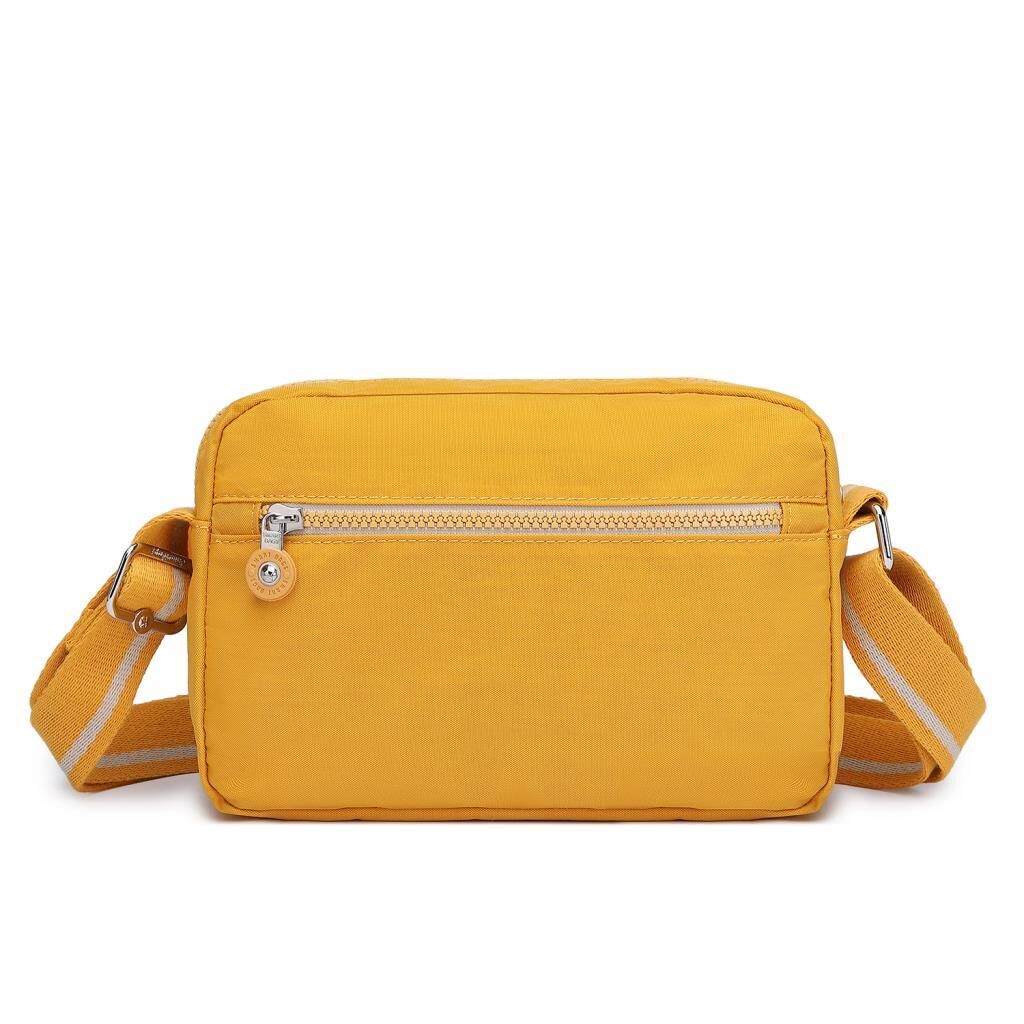 Smart Bags Postacı Kadın Çantası Krinkıl Kumaş 3166 Hardal/Bej