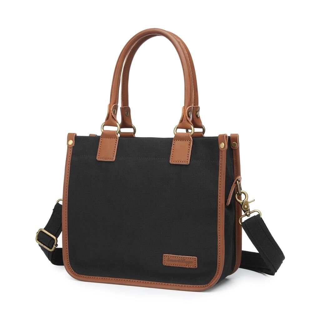 Kanvas Kumaş Kadın Çantası Elden Tutmalı Smart Bags 1333 Siyah
