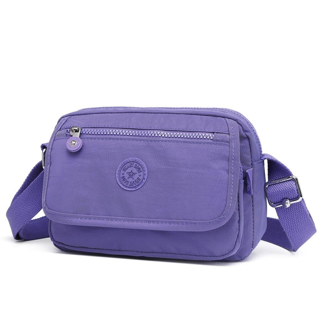 Smart Bags Postacı Kadın Çantası Krinkıl Kumaş 3166 Mor