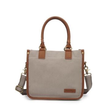 Kanvas Kumaş Kadın Çantası Elden Tutmalı Smart Bags 1333 Gri