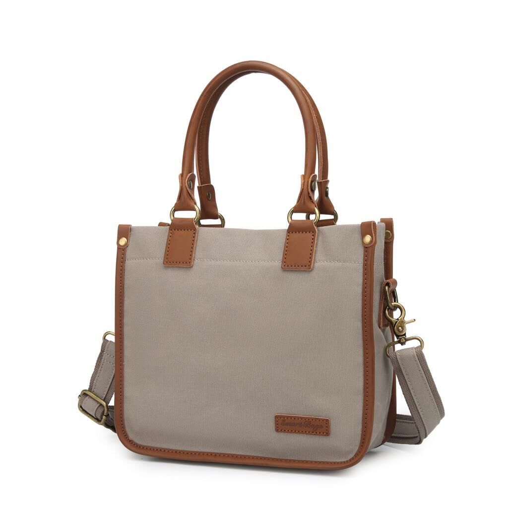 Kanvas Kumaş Kadın Çantası Elden Tutmalı Smart Bags 1333 Gri