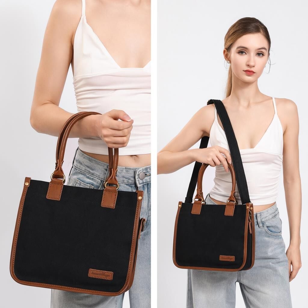 Kanvas Kumaş Kadın Çantası Elden Tutmalı Smart Bags 1333 Gri
