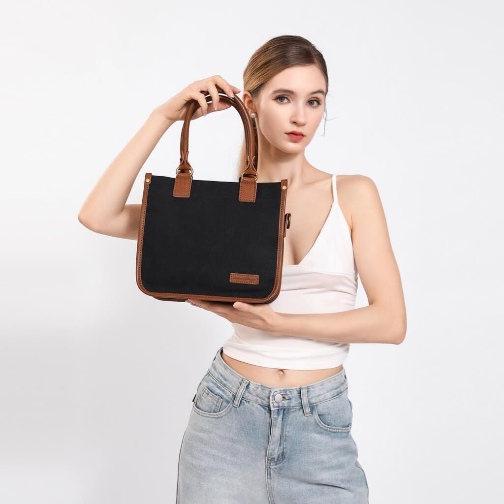 Kanvas Kumaş Kadın Çantası Elden Tutmalı Smart Bags 1333 Gri