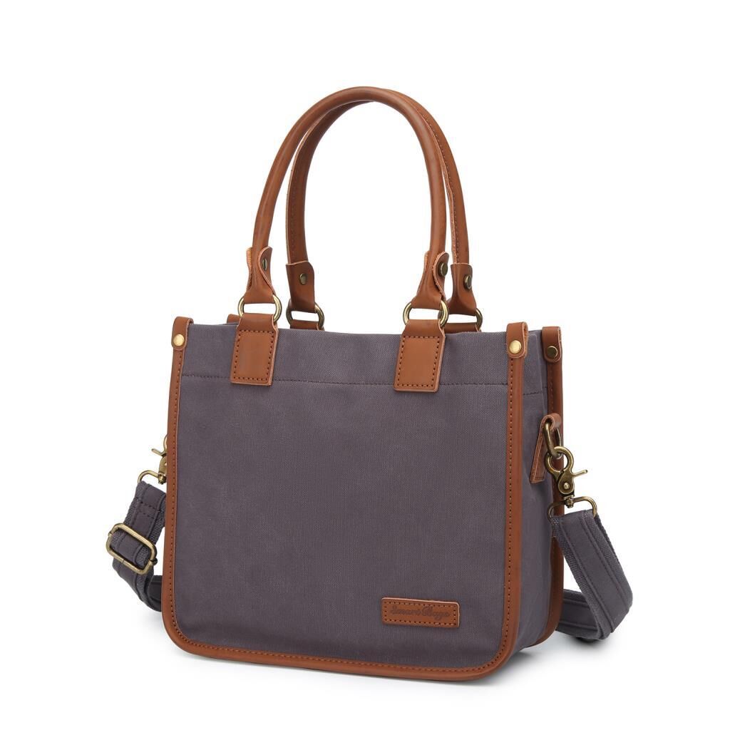 Kanvas Kumaş Kadın Çantası Elden Tutmalı Smart Bags 1333 Kahve