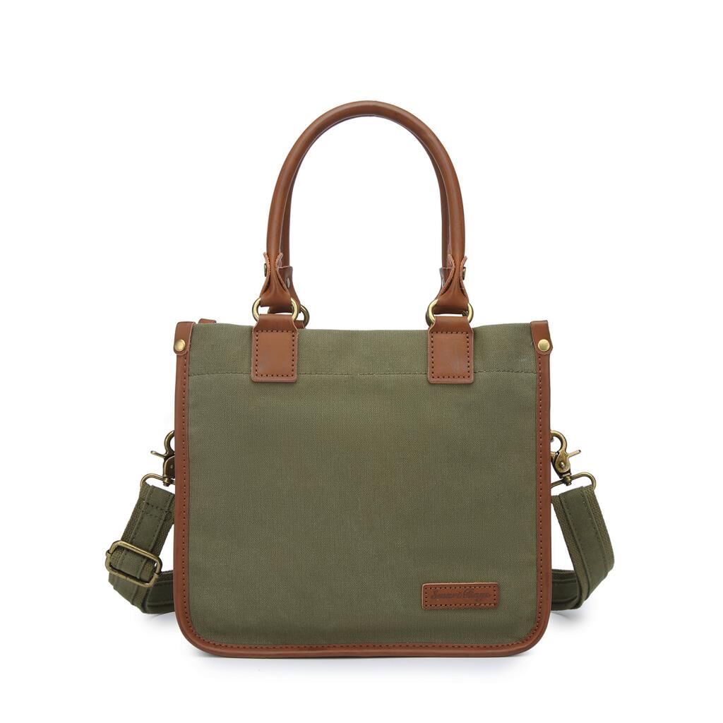 Kanvas Kumaş Kadın Çantası Elden Tutmalı Smart Bags 1333 Haki