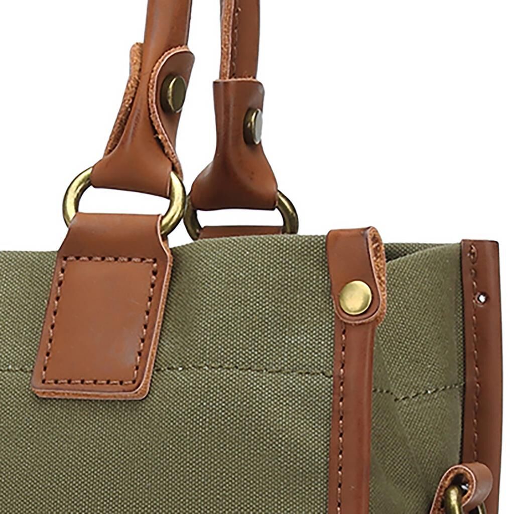 Kanvas Kumaş Kadın Çantası Elden Tutmalı Smart Bags 1333 Haki