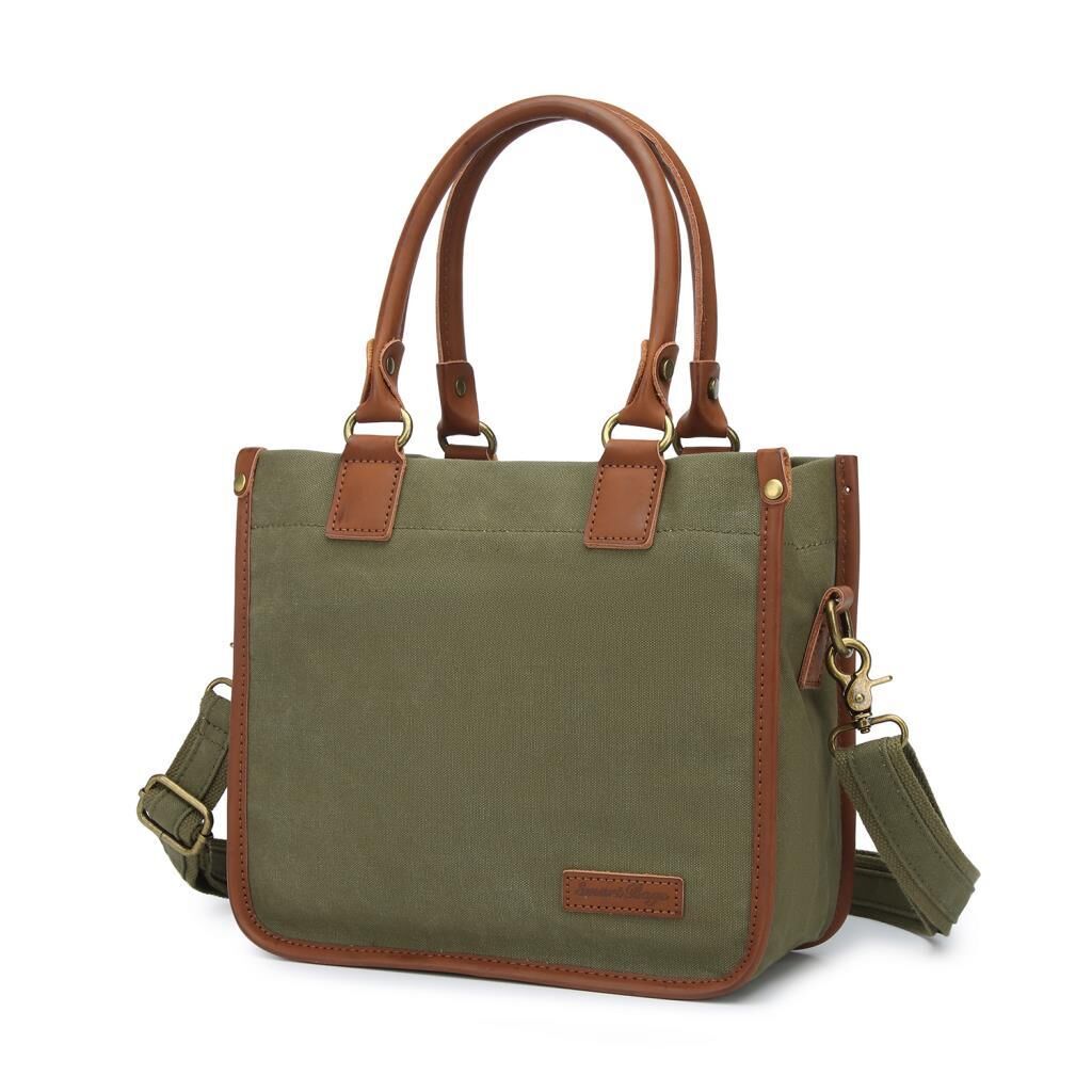 Kanvas Kumaş Kadın Çantası Elden Tutmalı Smart Bags 1333 Haki