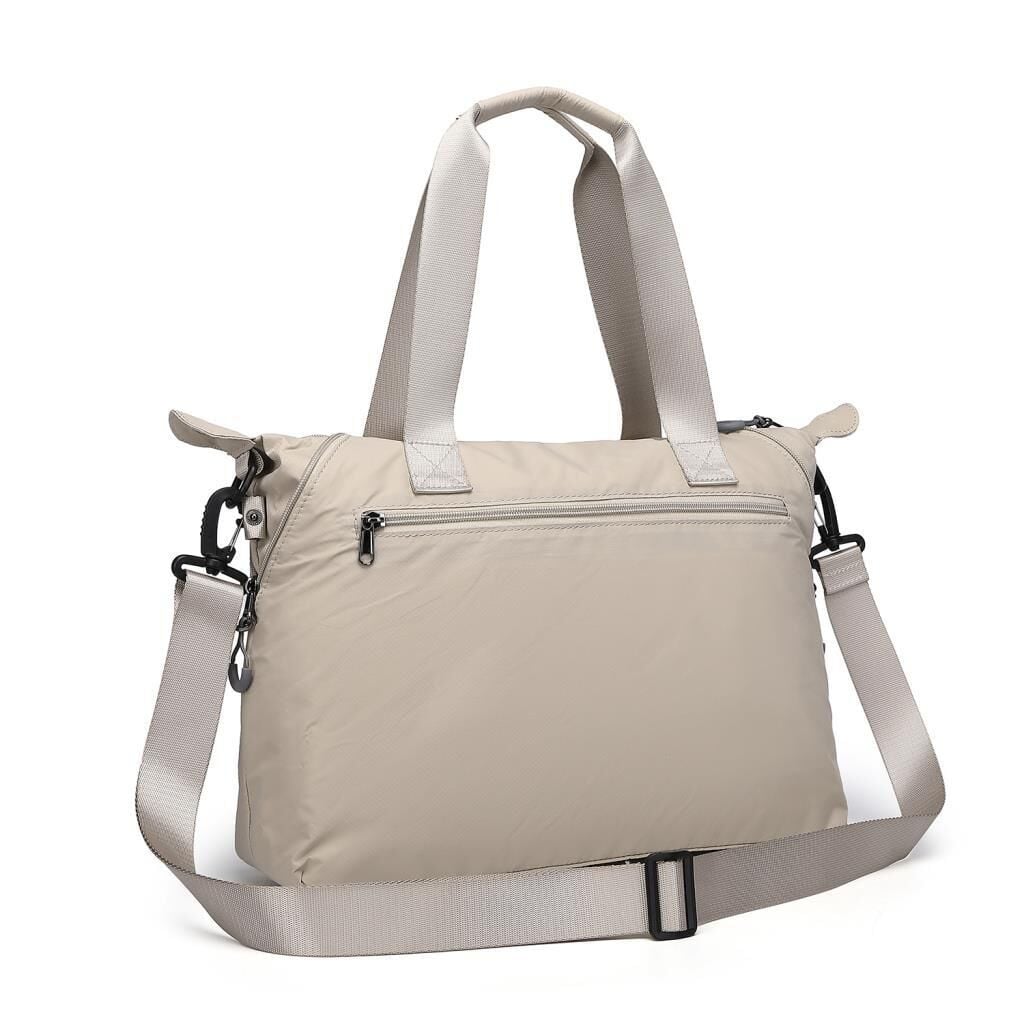 Smart Bags Ekstra Hafif Kumaş Kadın Omuz Çantası 3139 Bej