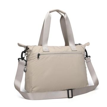 Smart Bags Ekstra Hafif Kumaş Kadın Omuz Çantası 3139 Bej