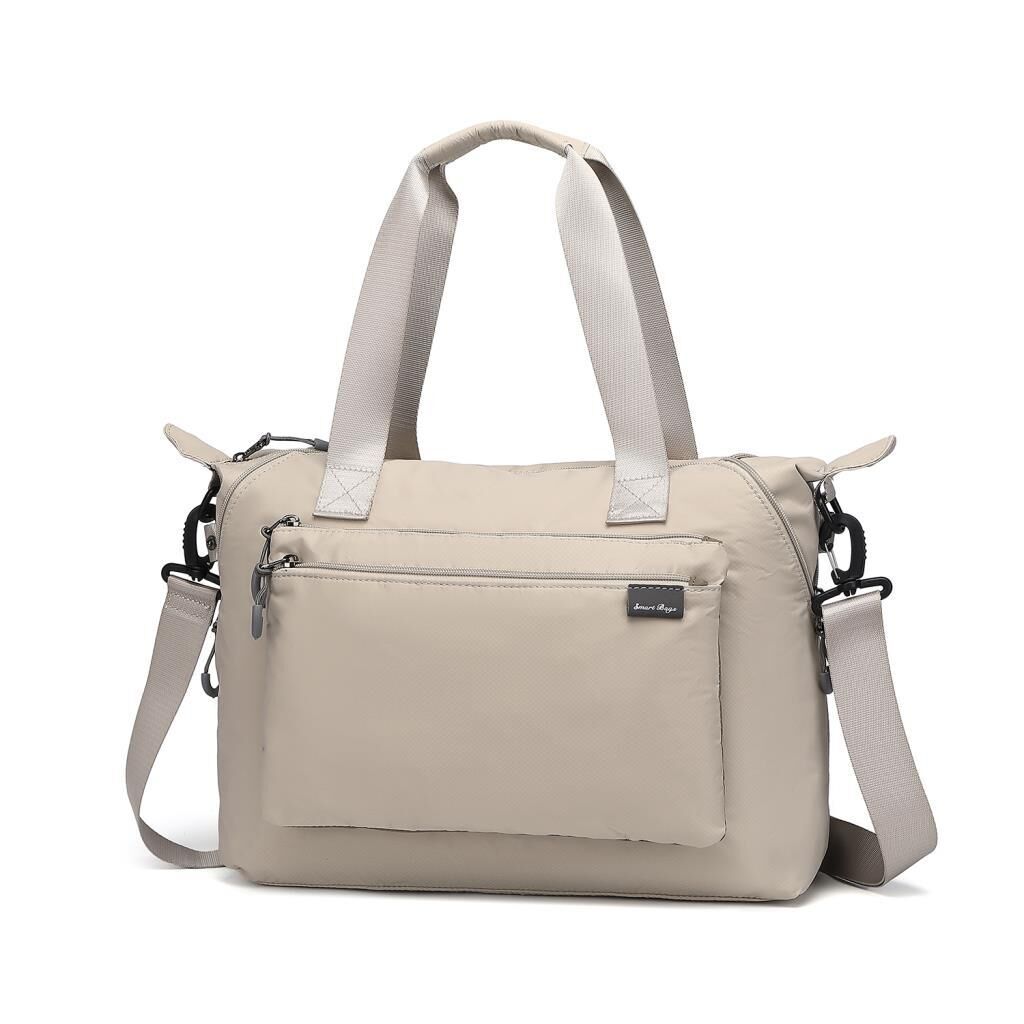 Smart Bags Ekstra Hafif Kumaş Kadın Omuz Çantası 3139 Bej