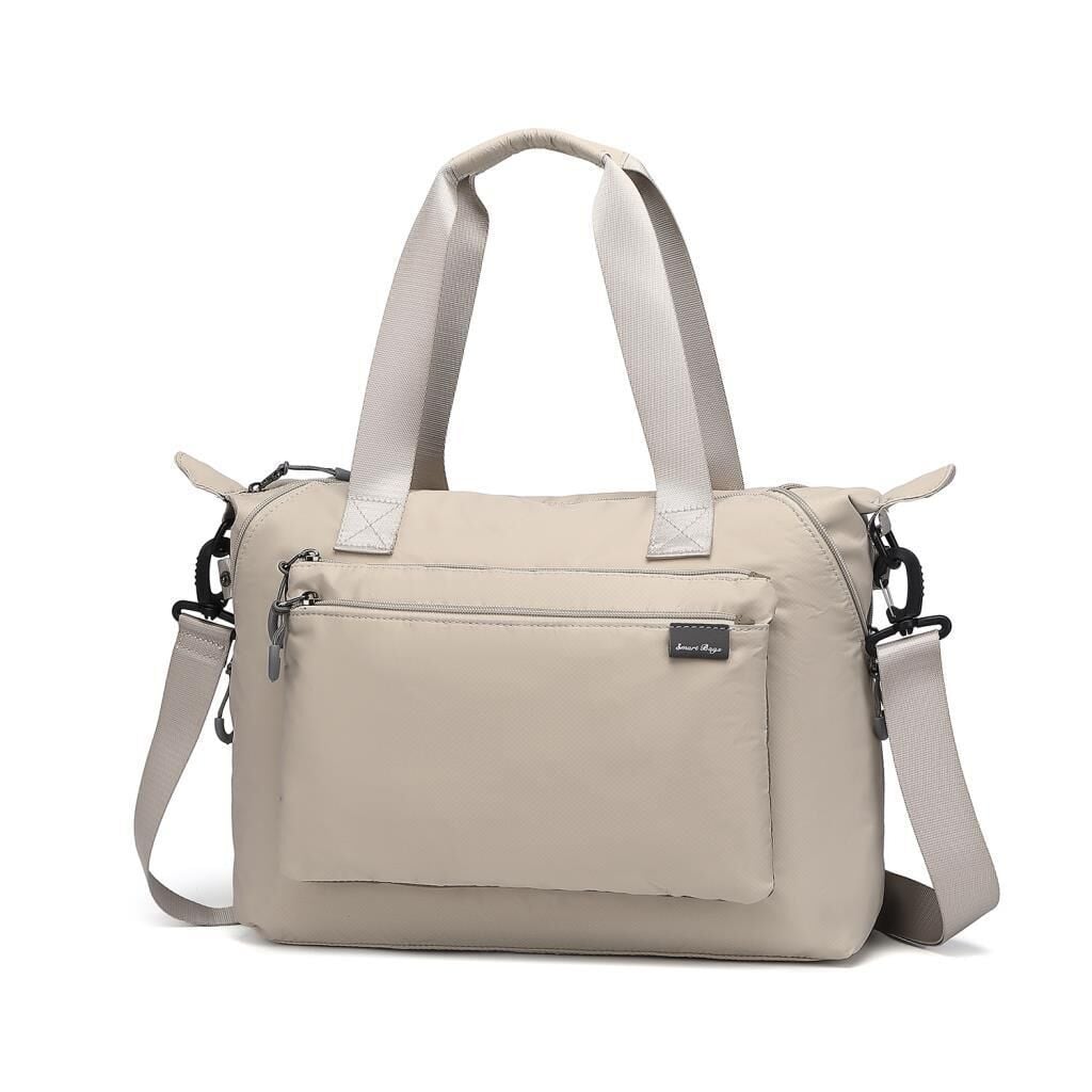 Smart Bags Ekstra Hafif Kumaş Kadın Omuz Çantası 3139 Bej