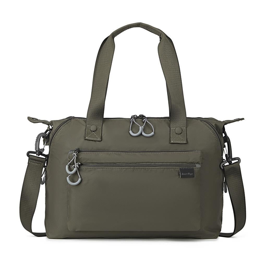 Smart Bags Ekstra Hafif Kumaş Kadın Omuz Çantası 3139 Kahve