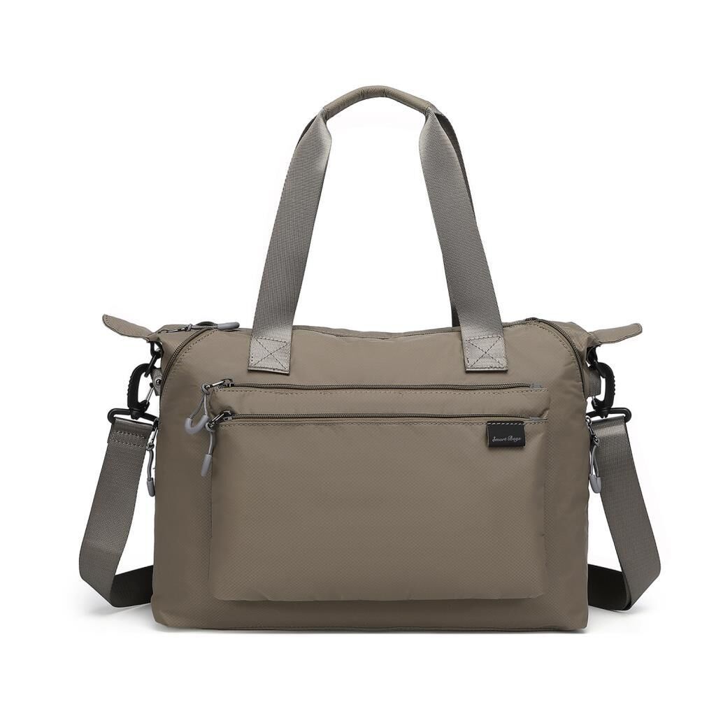Smart Bags Ekstra Hafif Kumaş Kadın Omuz Çantası 3139 Kahve