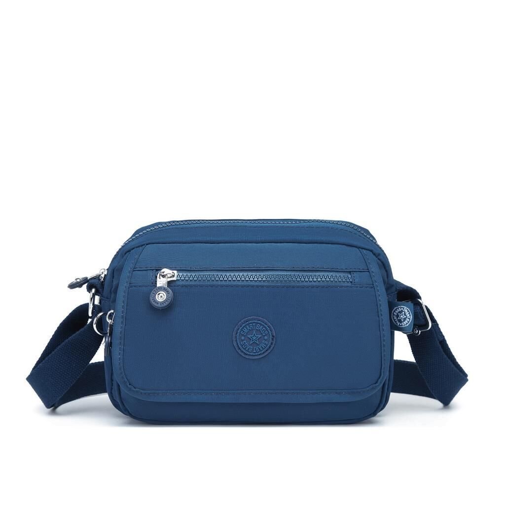 Smart Bags Postacı Kadın Çantası Krinkıl Kumaş 3166 Lacivert