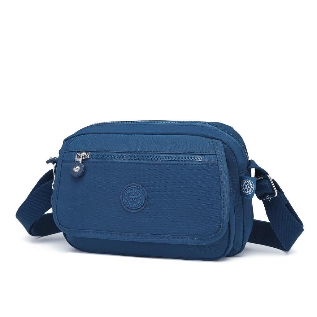 Smart Bags Postacı Kadın Çantası Krinkıl Kumaş 3166 Lacivert