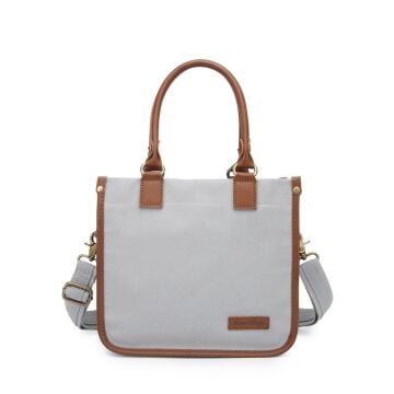 Kanvas Kumaş Kadın Çantası Elden Tutmalı Smart Bags 1333 A.Gri