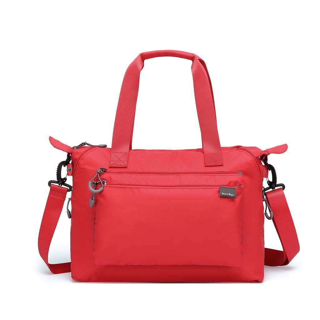 Smart Bags Ekstra Hafif Kumaş Kadın Omuz Çantası 3139 Kırmızı