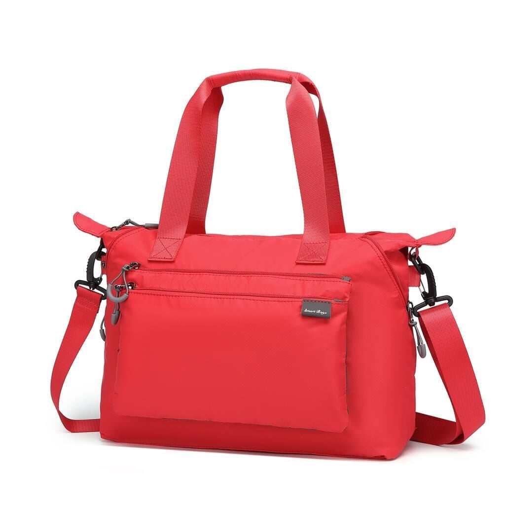 Smart Bags Ekstra Hafif Kumaş Kadın Omuz Çantası 3139 Kırmızı