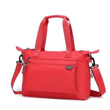 Smart Bags Ekstra Hafif Kumaş Kadın Omuz Çantası 3139 Kırmızı