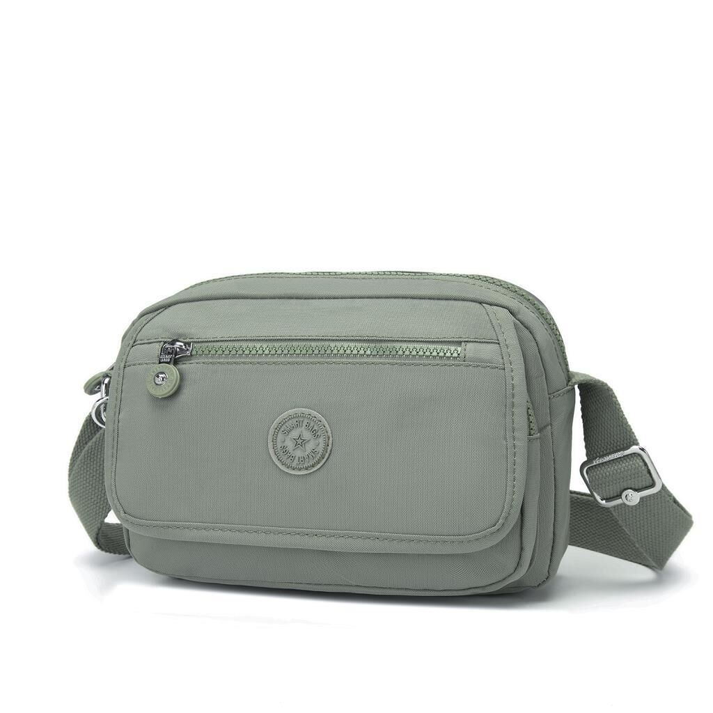 Smart Bags Postacı Kadın Çantası Krinkıl Kumaş 3166 Yeşil