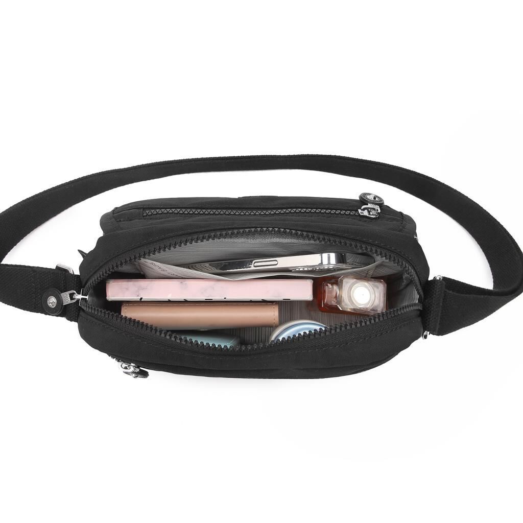 Smart Bags Postacı Kadın Çantası Krinkıl Kumaş 3166 Koyu Gri