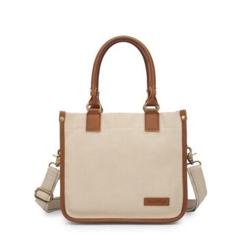 Kanvas Kumaş Kadın Çantası Elden Tutmalı Smart Bags 1333 Bej