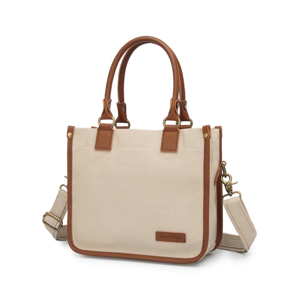 Kanvas Kumaş Kadın Çantası Elden Tutmalı Smart Bags 1333 Bej