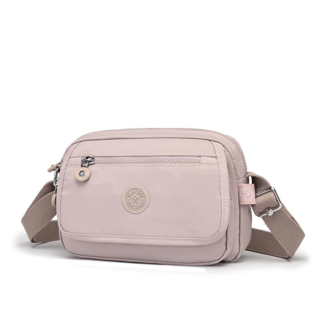 Smart Bags Postacı Kadın Çantası Krinkıl Kumaş 3166 Kum