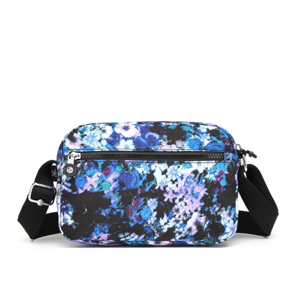 Smart Bags Postacı Kadın Çantası Krinkıl Kumaş 3166 Mavi Print