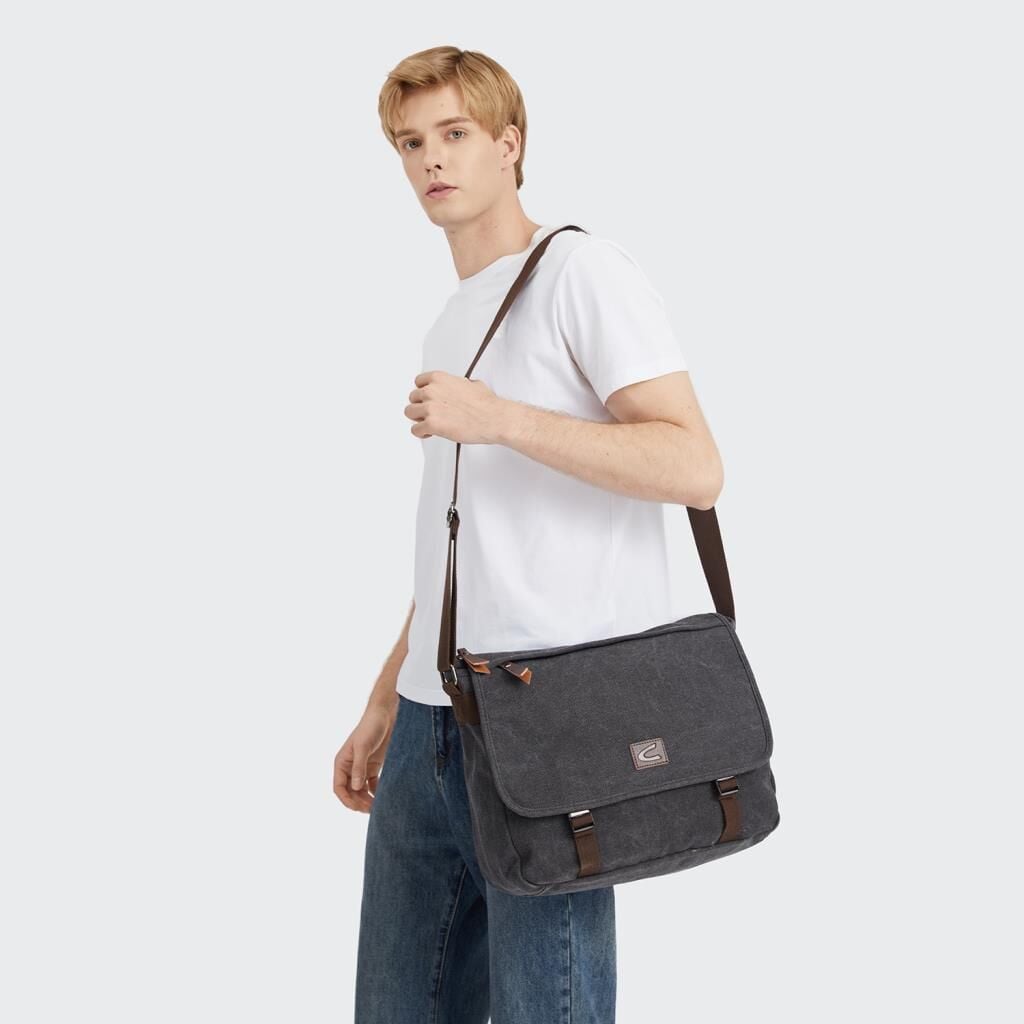 Askılı Postacı Tipi Dosya Çantası Kanvas Kumaş C Active 1317 78 Gri