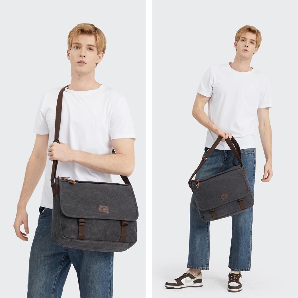 Askılı Postacı Tipi Dosya Çantası Kanvas Kumaş C Active 1317 07 Açık Kahve