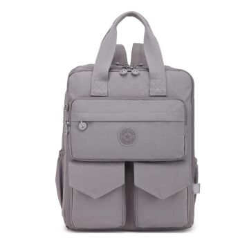 Büyük Boy Krinkıl Kumaş Sırt Çantası Smart Bags 1175 Gri