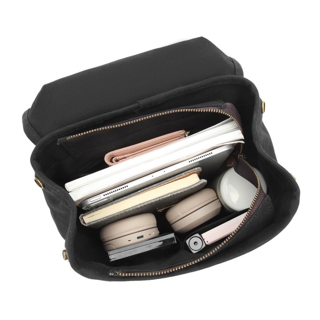 Kanvas Kumaş Kadın Sırt Çantası Smart Bags 1335 Siyah