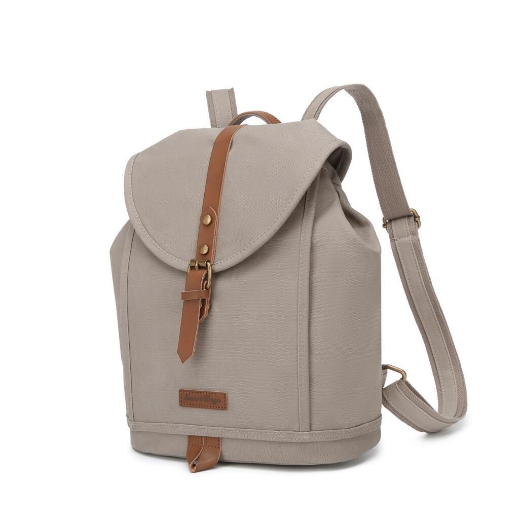 Kanvas Kumaş Kadın Sırt Çantası Smart Bags 1335 Gri