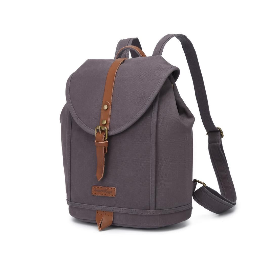 Kanvas Kumaş Kadın Sırt Çantası Smart Bags 1335 Kahve