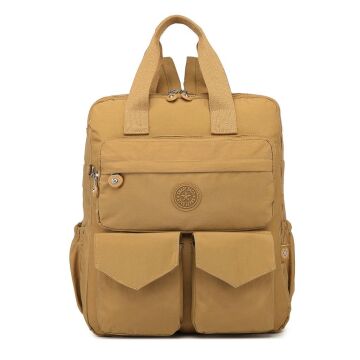 Büyük Boy Krinkıl Kumaş Sırt Çantası Smart Bags 1175 110 Taba